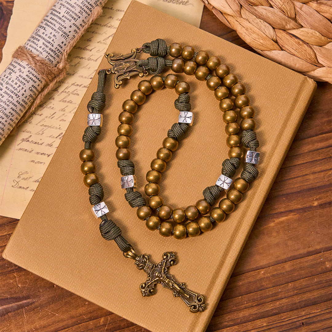 Christianartworkshop Enduring Faith Paracord Rosary with Bronze Beads: Tradition Woven with Strength - image 4