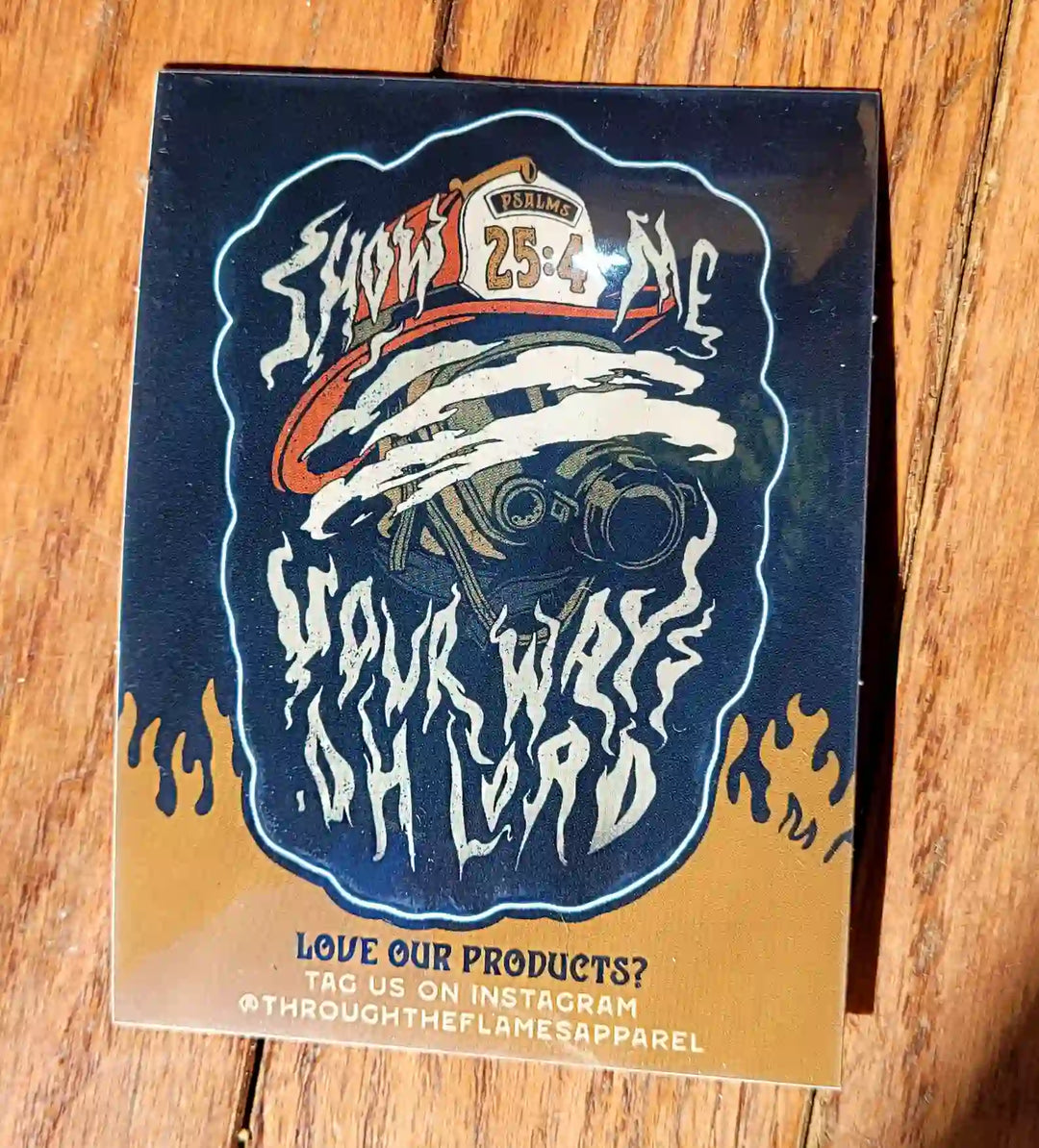 Christianartworkshop Eternal Duty Firefighter Sticker with Bible Verse: Faith That Never Falters - Psalms 25:4 - image 6