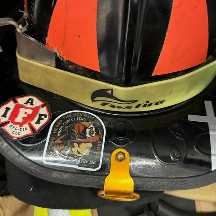 Christianartworkshop Eternal Duty Firefighter Sticker with Bible Verse: Faith That Never Falters - image 1