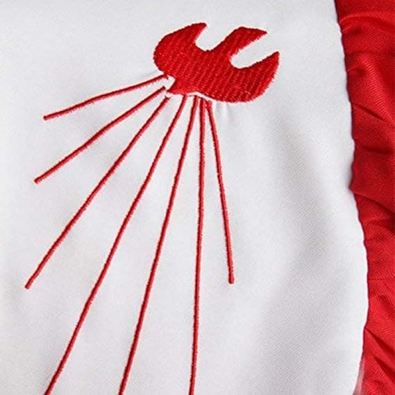 Elegant Red Clergy Robe with Dove of the Holy Spirit: Serve with Faith and Light - image 6