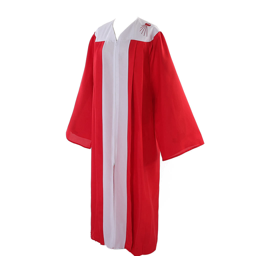 Elegant Red Clergy Robe with Dove of the Holy Spirit: Serve with Faith and Light - image 4