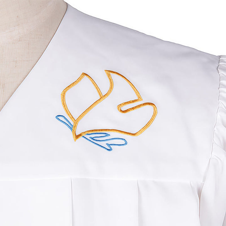 Christianartworkshop Dove of the Holy Spirit Clergy Robe in White: Embrace Purity and Divine Peace - image 3