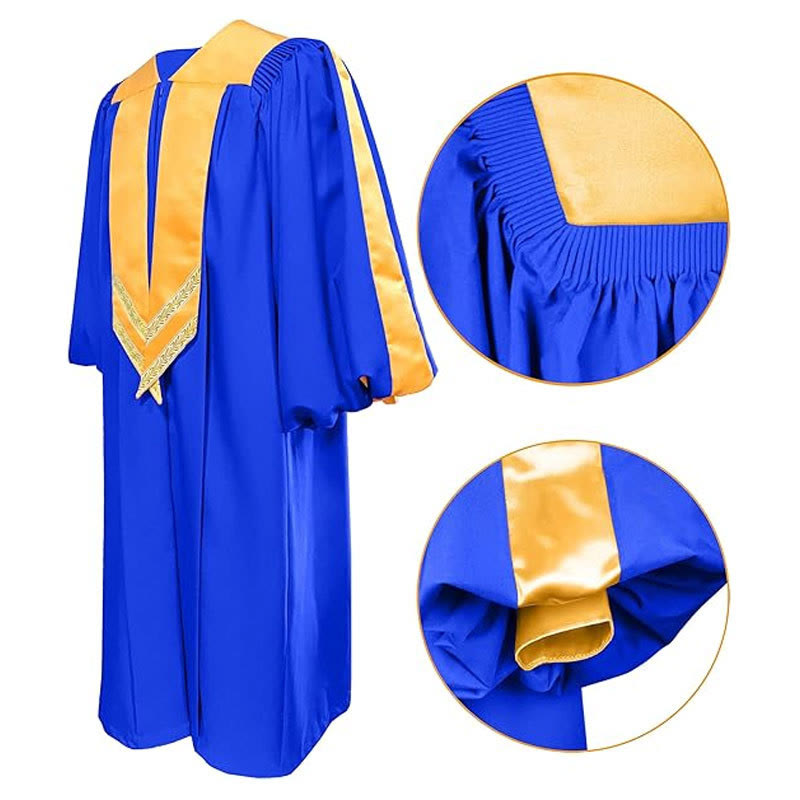 Christianartworkshop Classic Versatile 4-Color Clergy Robes with Golden V-Collar Design - image 1
