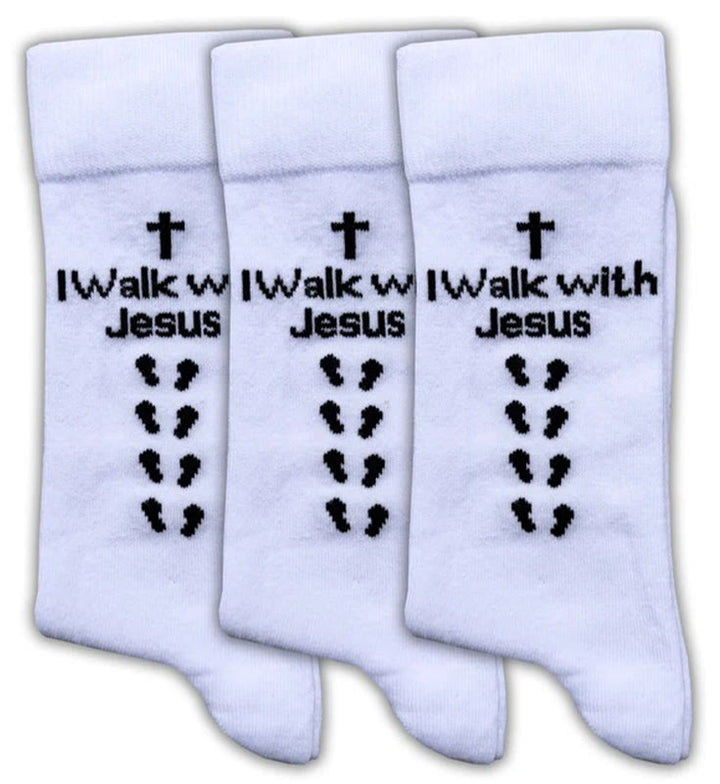 Christianartworkshop Two - Color Walk with Jesus Statement Unisex Socks - image 14