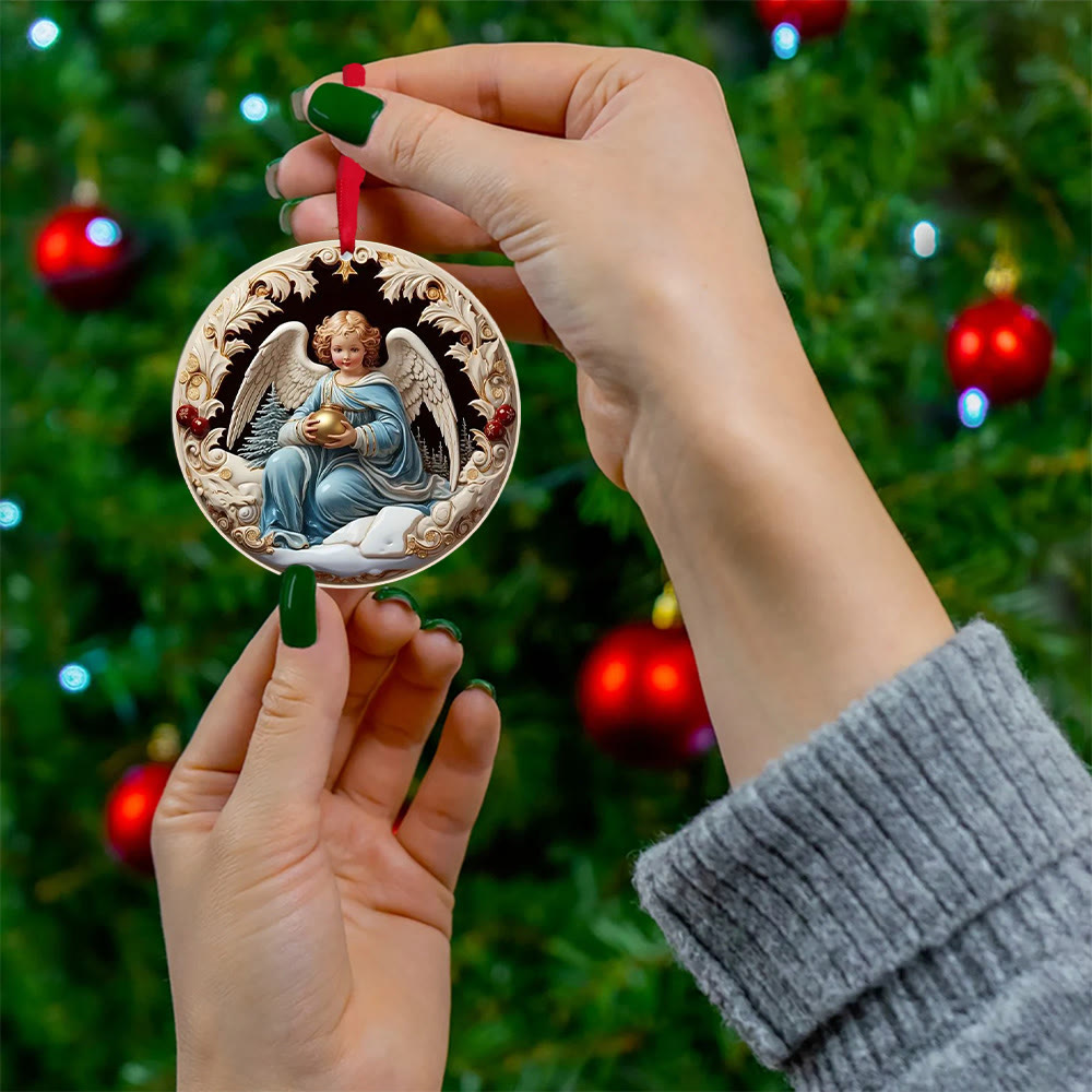 Christianartworkshop Colorful Exquisite Sculpture Styles Angels Christmas Hanging Ornaments A - image 3
