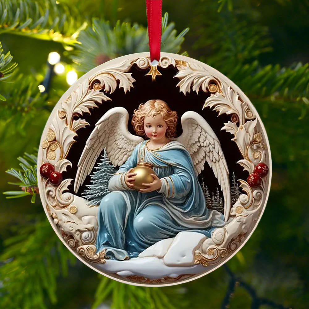 Christianartworkshop Colorful Exquisite Sculpture Styles Angels Christmas Hanging Ornaments A - image 5