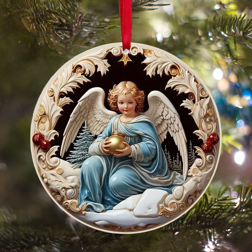 Christianartworkshop Colorful Exquisite Sculpture Styles Angels Christmas Hanging Ornaments A - image 4