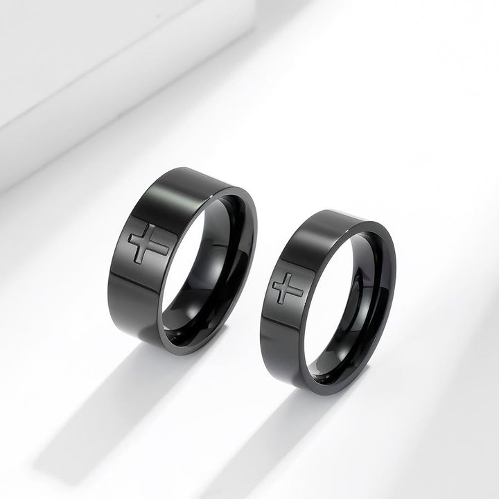 Christianartworkshop Two - Color Minimalist Cross Rings: Faith - Inspired Fashion - image 8