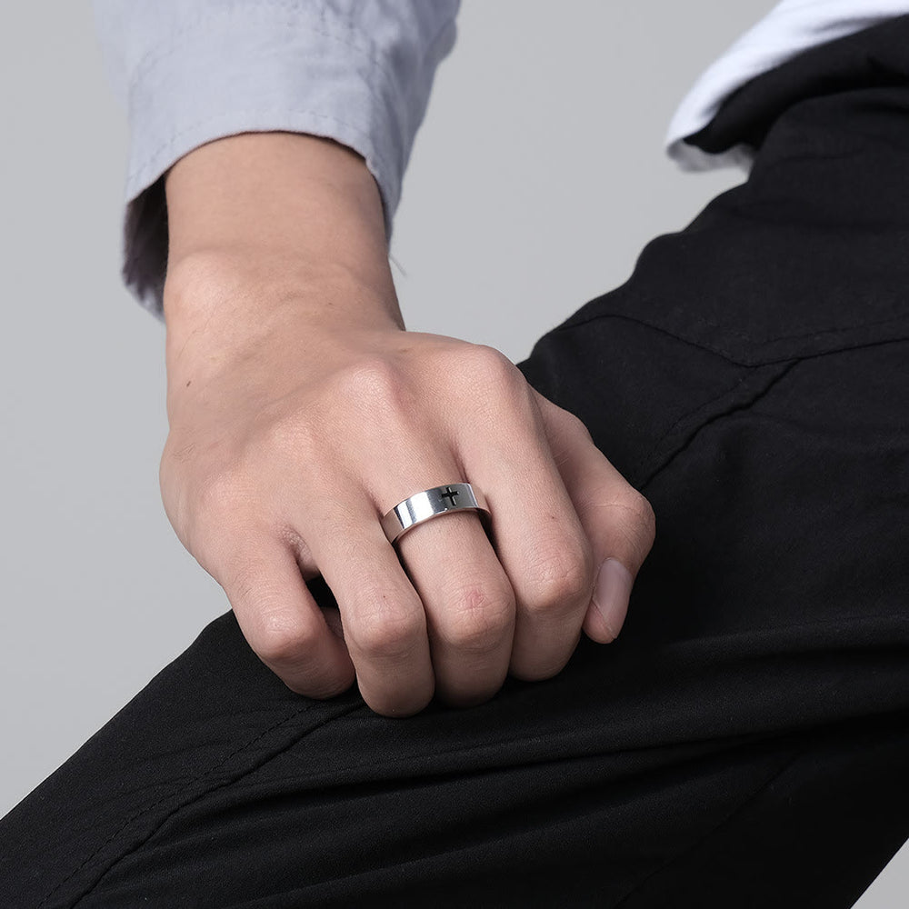 Christianartworkshop Two - Color Minimalist Cross Rings: Faith - Inspired Fashion - image 1