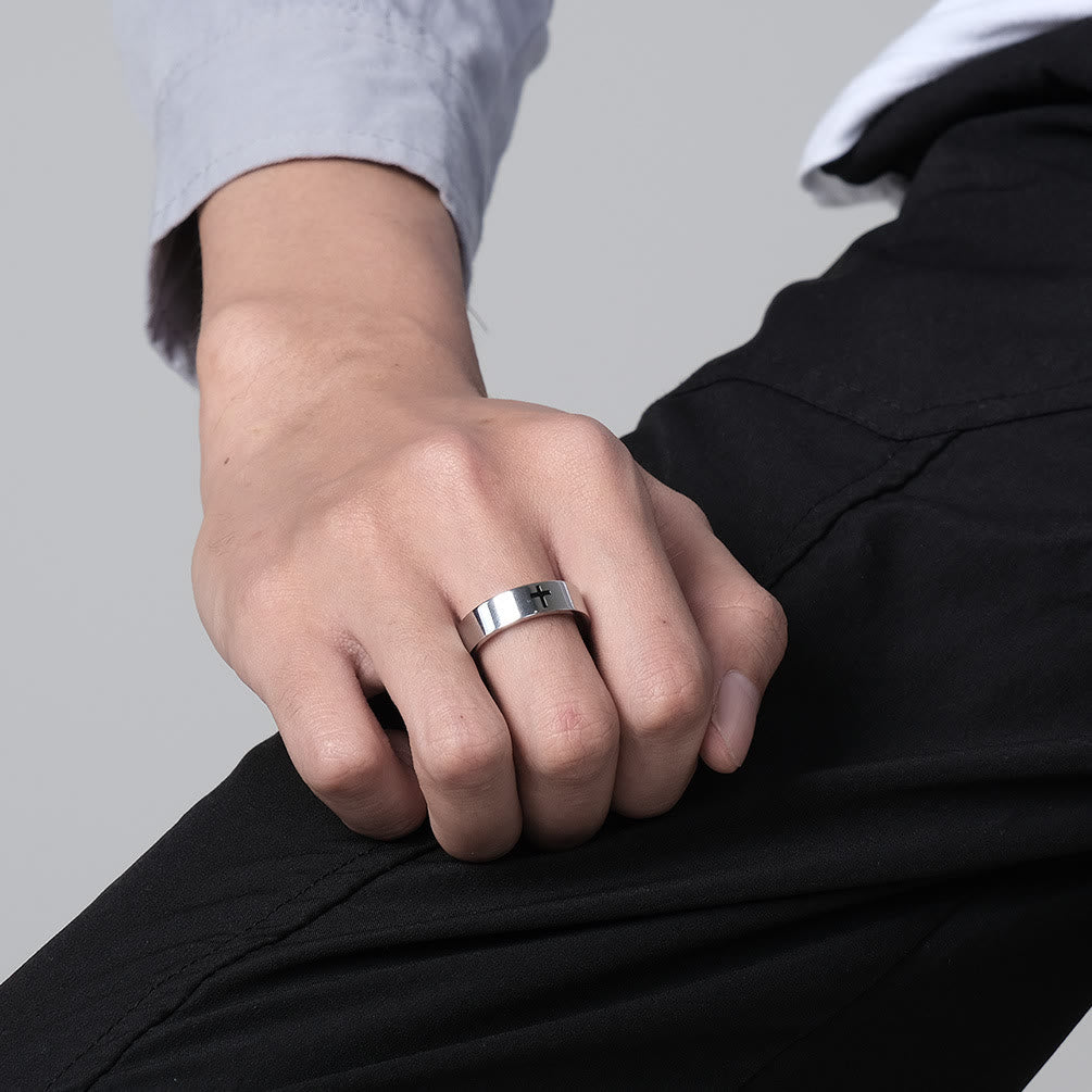 Christianartworkshop Two - Color Minimalist Cross Rings: Faith - Inspired Fashion - image 1