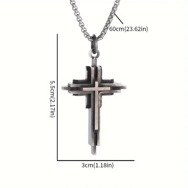 FREE Today: Structured Alloy Cross Necklace: Modern Layered Faith Jewelry - image 4