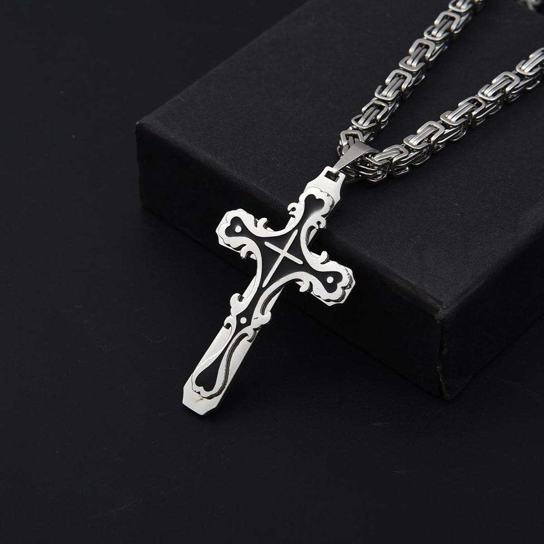 Christianartworkshop Vintage Filigree Tri - Color Cross Necklace: Timeless Faith Jewelry - Silver - image 5