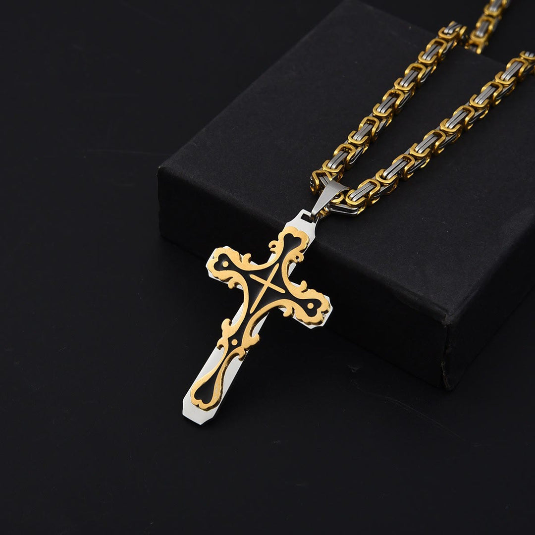 Christianartworkshop Vintage Filigree Tri - Color Cross Necklace: Timeless Faith Jewelry - image 7