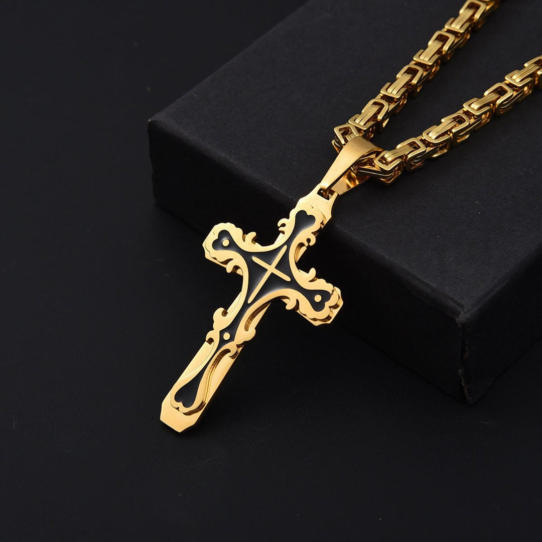 Christianartworkshop Vintage Filigree Tri - Color Cross Necklace: Timeless Faith Jewelry - image 4