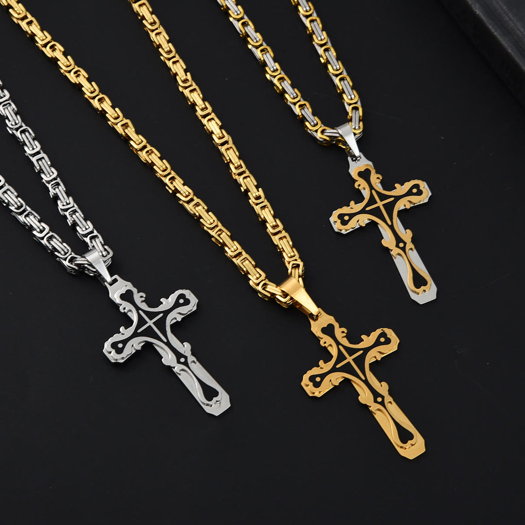Christianartworkshop Vintage Filigree Tri - Color Cross Necklace: Timeless Faith Jewelry - image 3
