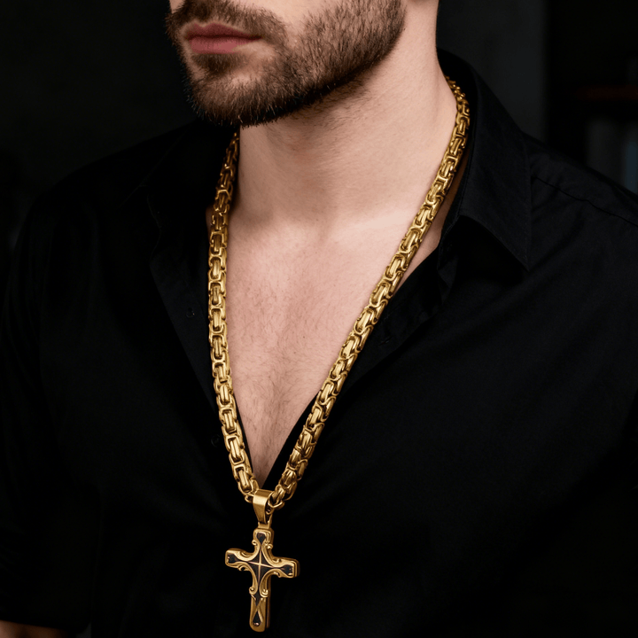 Christianartworkshop Vintage Filigree Tri - Color Cross Necklace: Timeless Faith Jewelry - image 2