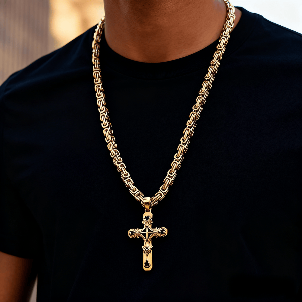 FREE Today: Vintage Filigree Tri - Color Cross Necklace: Timeless Faith Jewelry - image 1