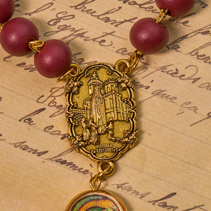 FREE Today: Our Lady of Guadalupe Bead Burgundy Elegance Rosary with Fatima Medal - image 7