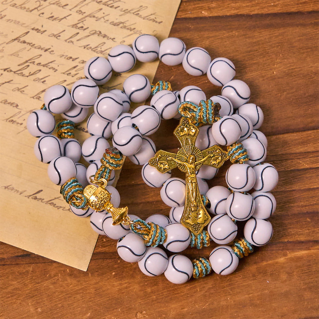 FREE Today: Sports - Centric Tennis Ball Beads Rosary with Crucifix & Holy Grail - image 5