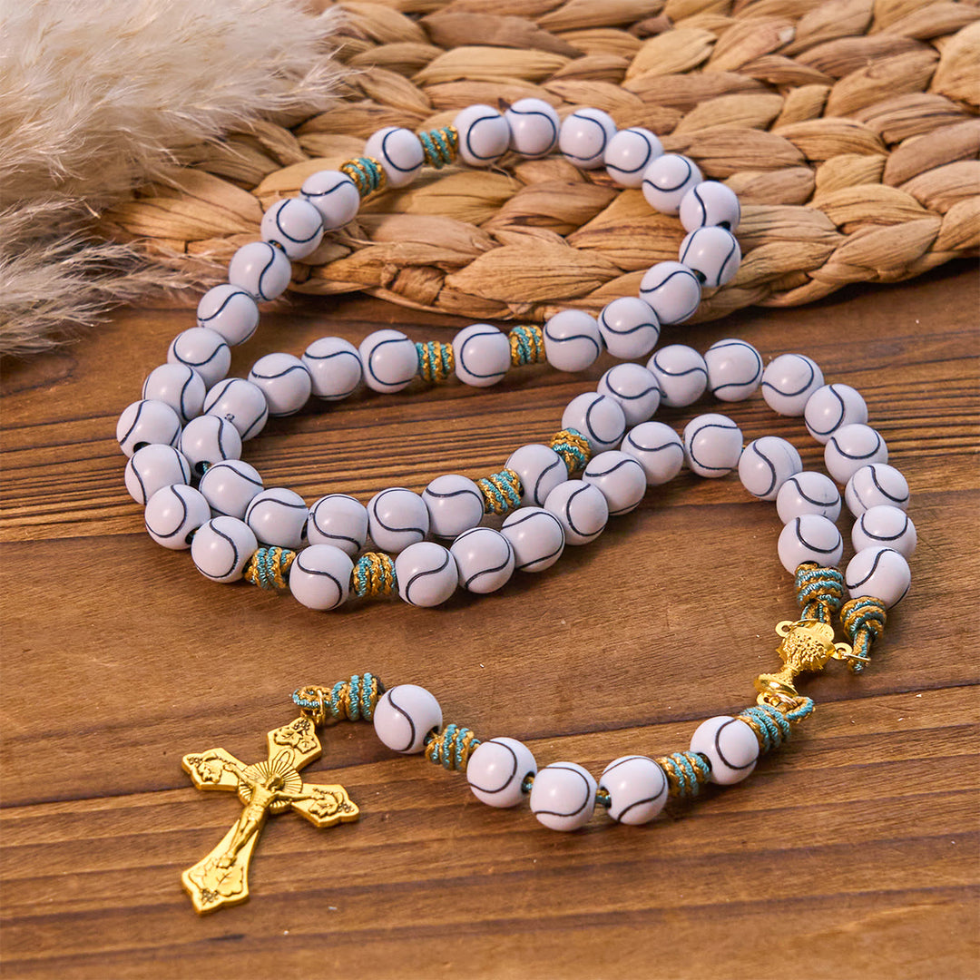 FREE Today: Sports - Centric Tennis Ball Beads Rosary with Crucifix & Holy Grail - image 3