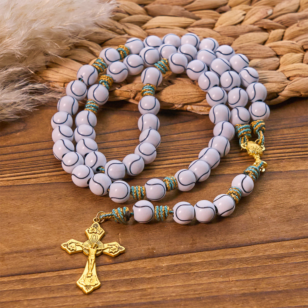 FREE Today: Sports - Centric Tennis Ball Beads Rosary with Crucifix & Holy Grail - image 4