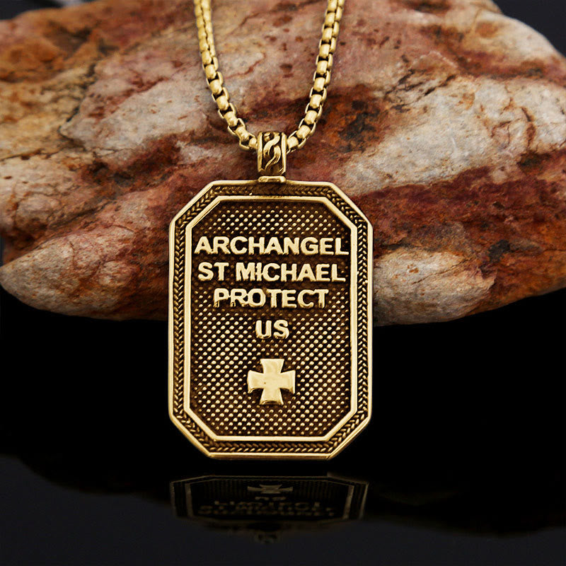 Christianartworkshop Classic Style St. Michael the Archangel Protection Stainless Steel Pendant Necklace - image 6