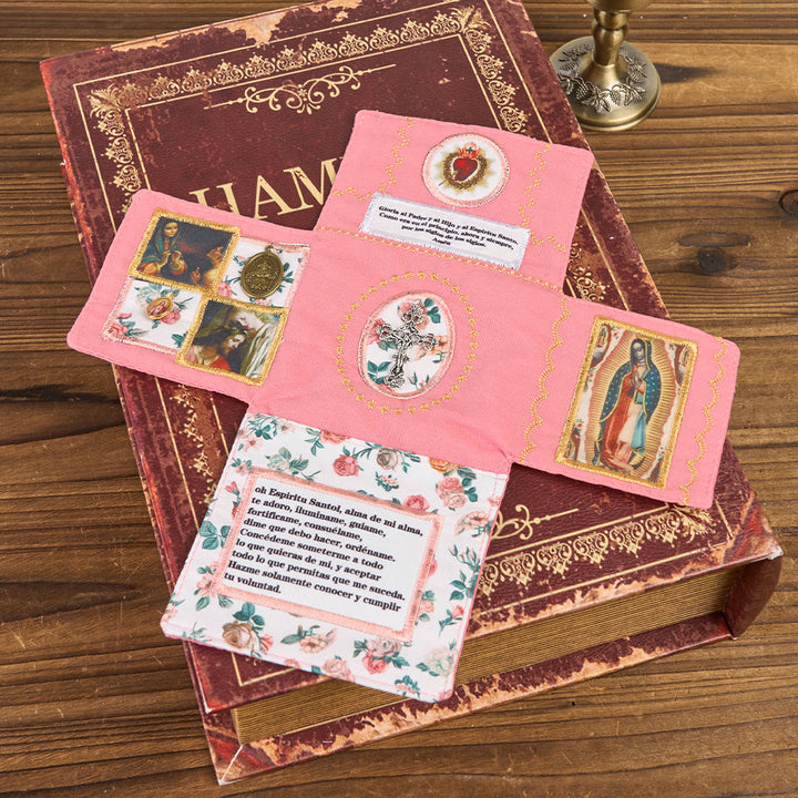 Christianartworkshop Handmade Embroidered Fabric Cross with Charms: A Rare Fusion of Craftsmanship and Faith - image 9