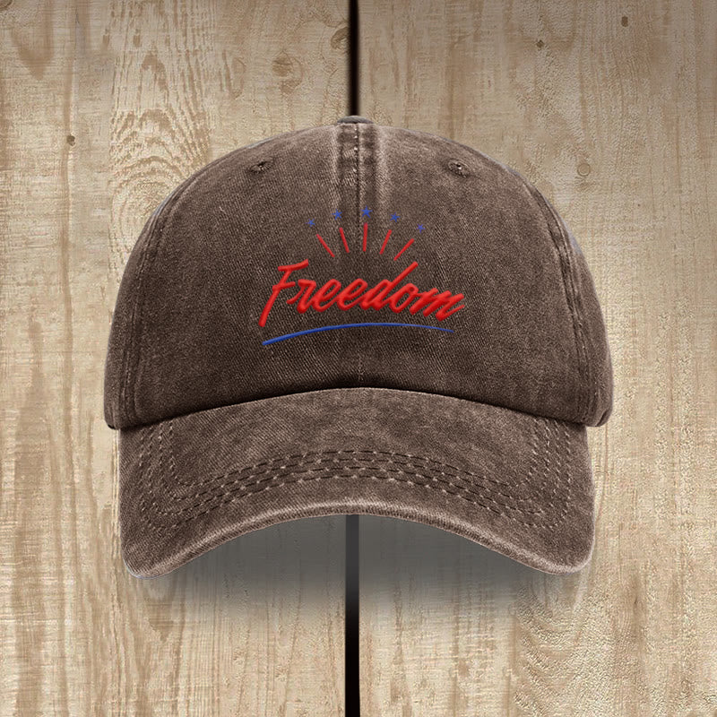 Christianartworkshop Everyday Patriotic Washed Hat: Red Freedom & Charlie Kirk Inspired - Coffee - image 11