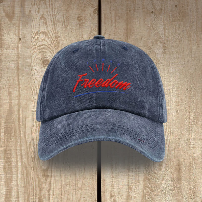 Christianartworkshop Everyday Patriotic Washed Hat: Red Freedom & Charlie Kirk Inspired - Royal Blue - image 9