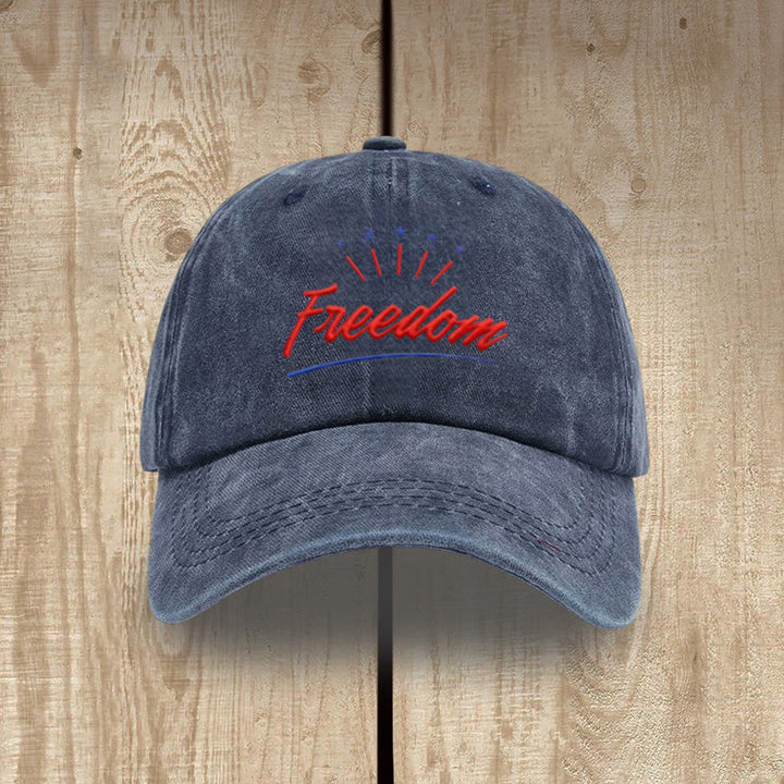 Christianartworkshop Everyday Patriotic Washed Hat: Red Freedom & Charlie Kirk Inspired - Royal Blue - image 9
