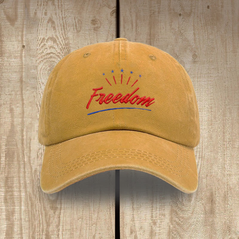 Christianartworkshop Everyday Patriotic Washed Hat: Red Freedom & Charlie Kirk Inspired - Yellow - image 16