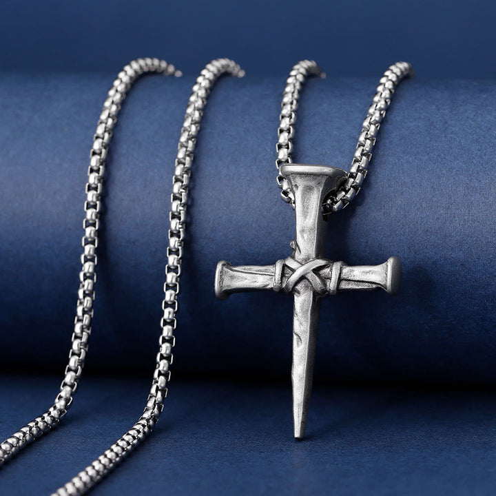 FREE Today: Artistic Nail - Shaped Cross Necklace for Faith Expression - image 2