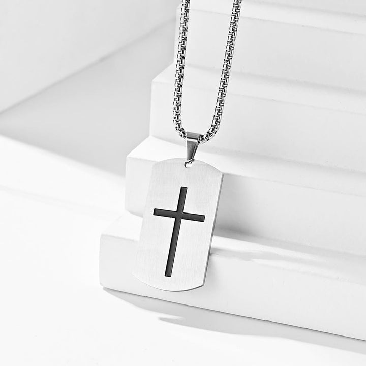 FREE Today: Stainless Steel Cross & Joshua 1:9 Dual - Sided Necklace for Courage - image 6