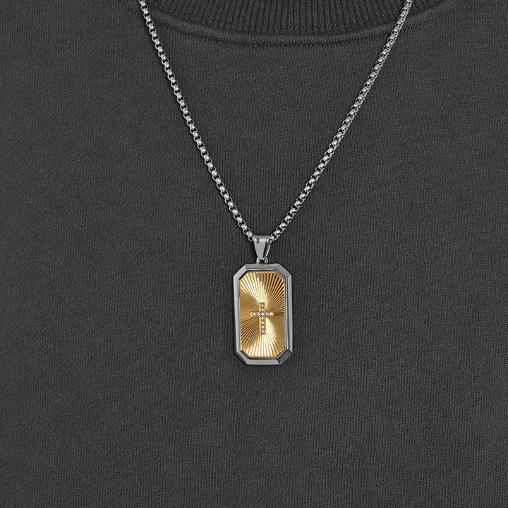Christianartworkshop Stylish Two - Tone Cross Necklace: Four Faith - Inspired Designs - B - image 2