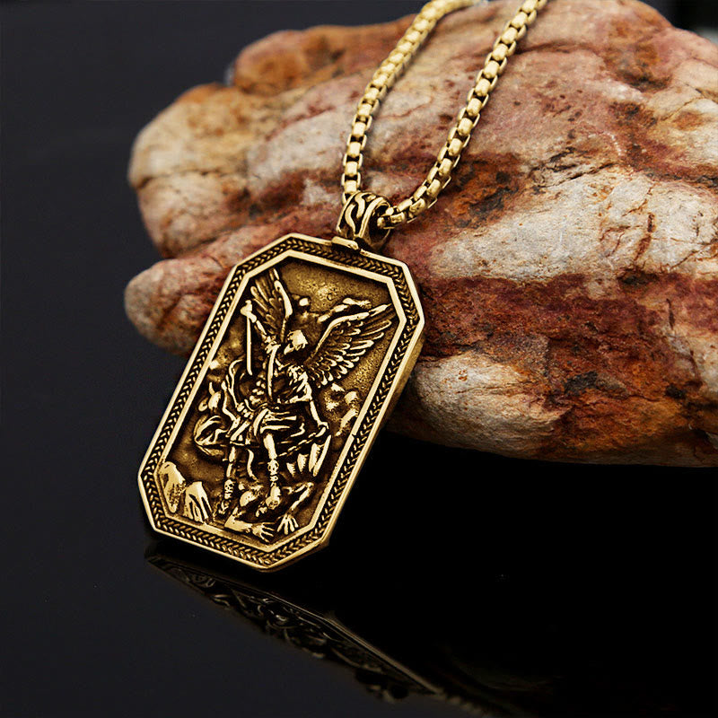 FREE Today: Classic Style St. Michael the Archangel Protection Stainless Steel Pendant Necklace - image 8