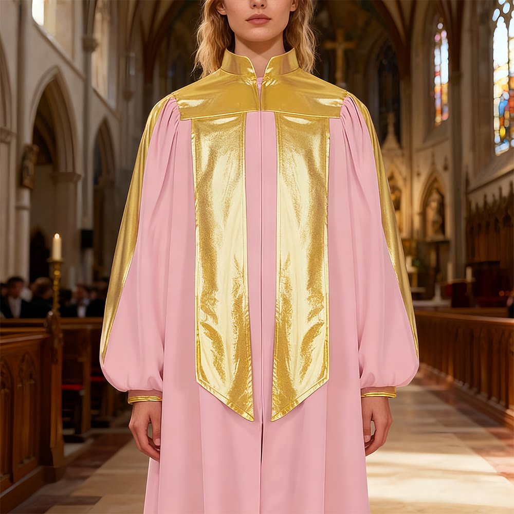 Christianartworkshop Golden-Embellished Clergy Robe: 7 Colors for Liturgical Elegance - image 12