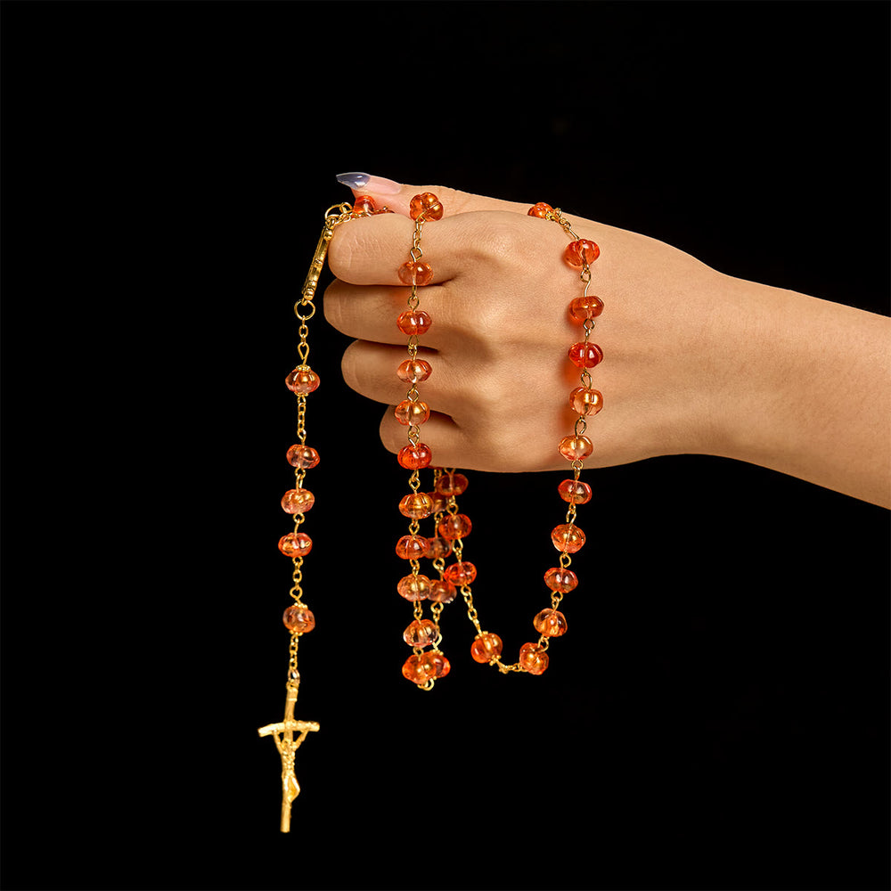 Christianartworkshop Halloween - Themed Pumpkin - Shaped Beads Rosary, Bracelet - image 1