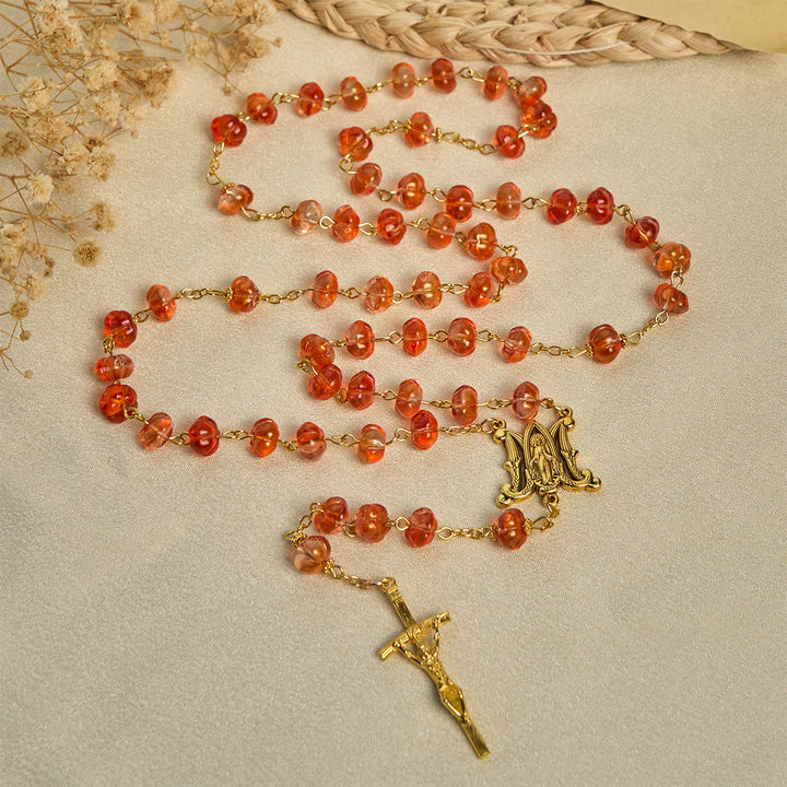 Christianartworkshop PRAYERFUL FAITH: Halloween - Themed Pumpkin - Shaped Beads Rosary - image 6