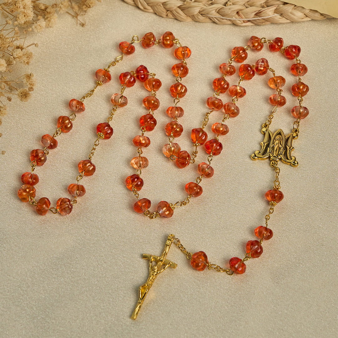 FREE Today: Halloween - Themed Pumpkin - Shaped Beads Bracelet, Animal Rosary  - Halloween - Themed Rosary - image 0