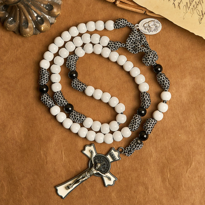 Christianartworkshop Solid Knot Nylon Cord Rosary with St. Anthony Medal: Restore Lost Hope - image 3