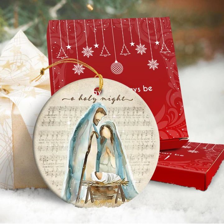Christianartworkshop Night - Themed Nativity with Angels & Detailed Figures Hanging Ornaments - image 5