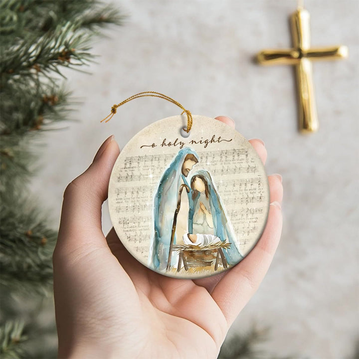 Christianartworkshop Night - Themed Nativity with Angels & Detailed Figures Hanging Ornaments - image 4