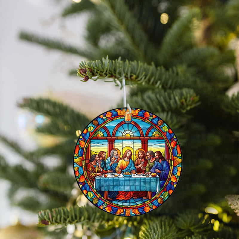 Christianartworkshop Stained Glass Style The Last Supper Hanging Ornaments A - Style 3 - image 12