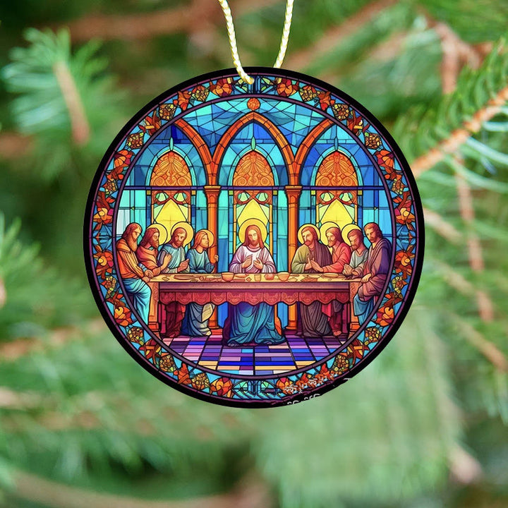 Christianartworkshop Stained Glass Style The Last Supper Hanging Ornaments A - Style 4 - image 18