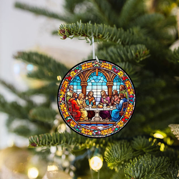 Christianartworkshop Stained Glass Style The Last Supper Hanging Ornaments A - Style 5 - image 24