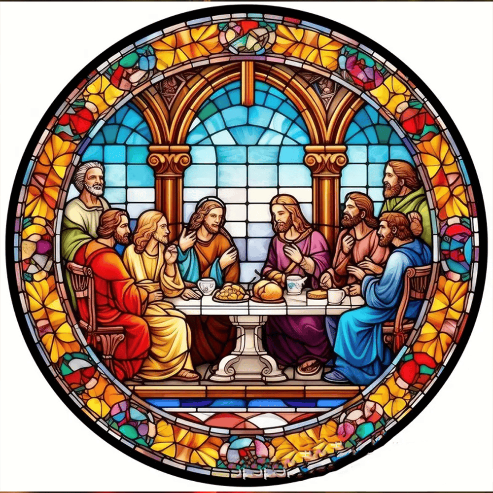 Christianartworkshop Stained Glass Style The Last Supper Hanging Ornaments A - image 29