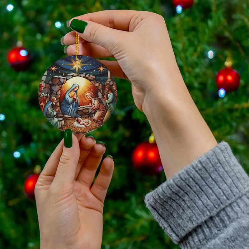 Christianartworkshop Christmas Nativity Scene Christ Decor Ornaments C - image 2