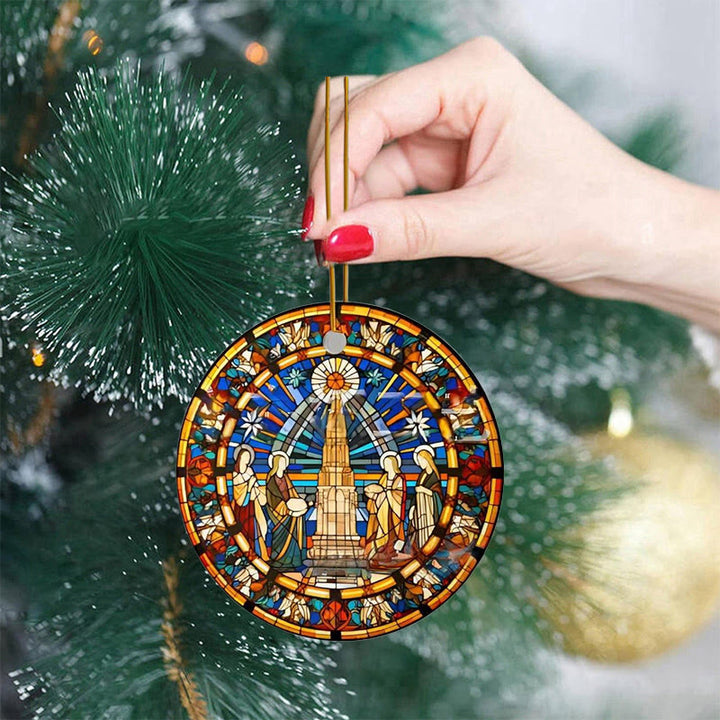 Christianartworkshop Stained Glass Styles Christian Element Hanging Ornaments C - image 1