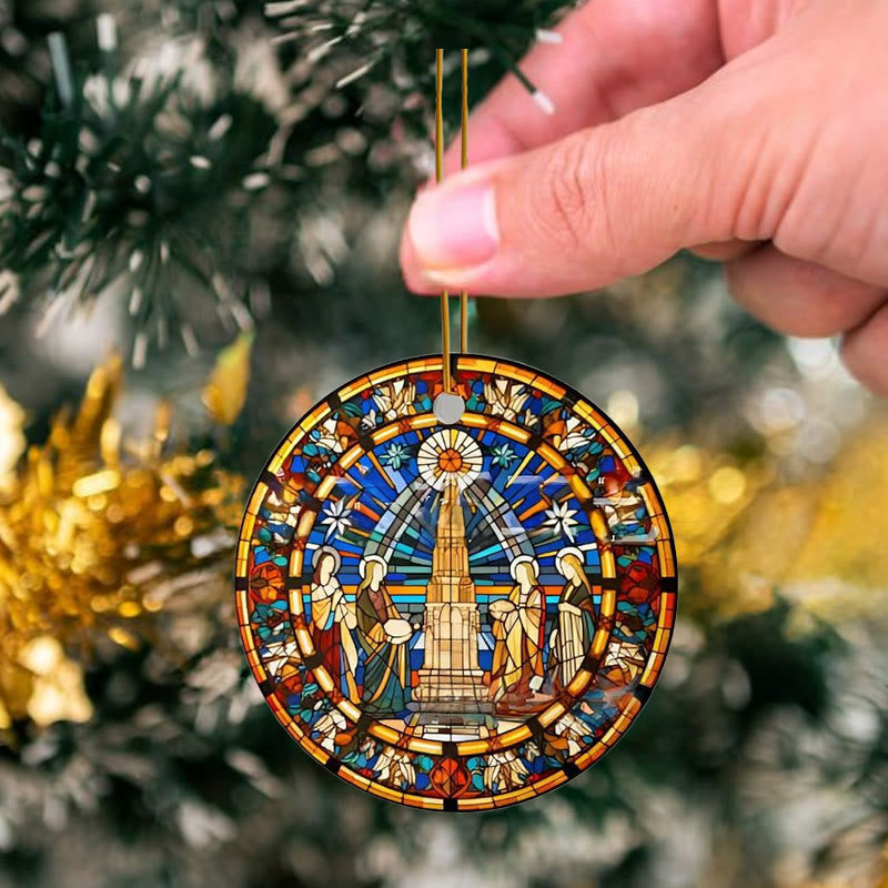 Christianartworkshop Stained Glass Styles Christian Element Hanging Ornaments C - image 5