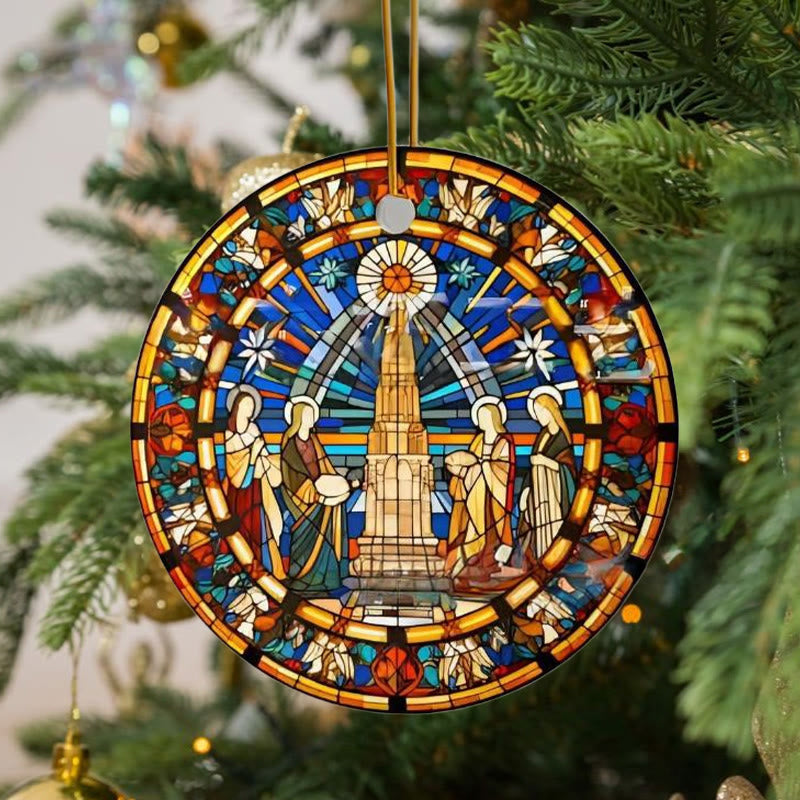 Christianartworkshop Stained Glass Styles Christian Element Hanging Ornaments C - image 3